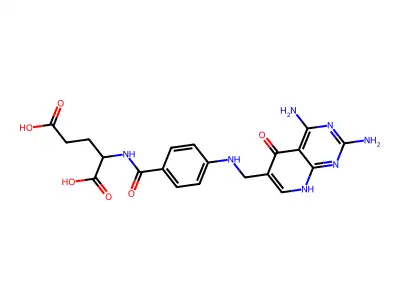 2-[[4-[(2,4-diamino-5-oxo-8H-pyrido[2,3-d]pyrimidin-6-yl)methylamino]benzoyl]amino]pentanedioic acid structure