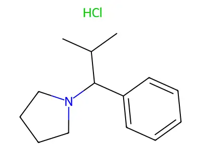 1-(2-Methyl-1-phenylpropyl)pyrrolidine--hydrogen chloride (1/1) structure