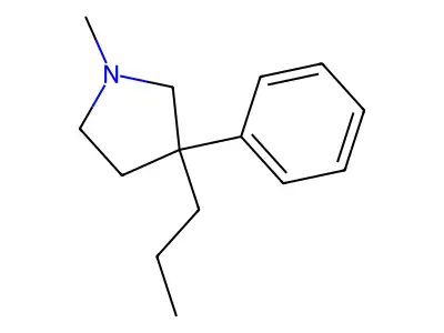 1-Methyl-3-phenyl-3-propylpyrrolidine structure
