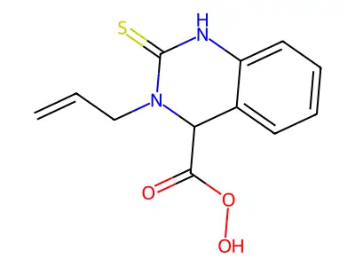 4-Quinazolinecarboxylic acid, 1,2,3,4-tetrahydro-3-allyl-4-hydroxy-2-thioxo- structure