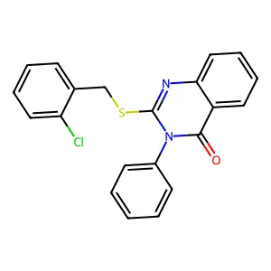 4(3H)-Quinazolinone, 2-(o-chlorobenzylthio)-3-phenyl- structure