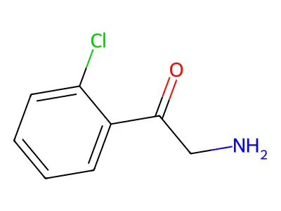 2-Amino-1-(2-chlorophenyl)ethan-1-one hydrochloride structure