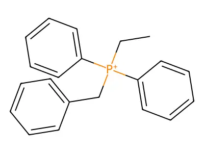 Benzyl-ethyl-diphenylphosphanium structure