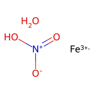 Nitric acid, iron salt, hydrate structure