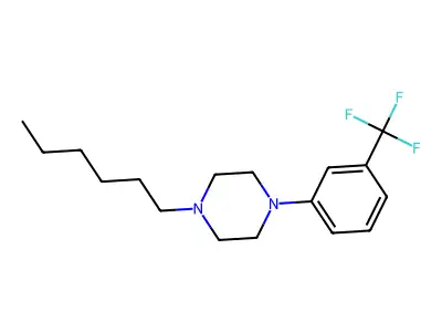 1-Hexyl-4-[3-(trifluoromethyl)phenyl]piperazine structure