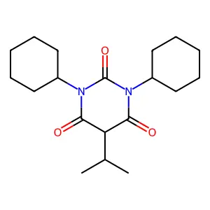 Barbituric acid, 1,3-dicyclohexyl-5-isopropyl- structure