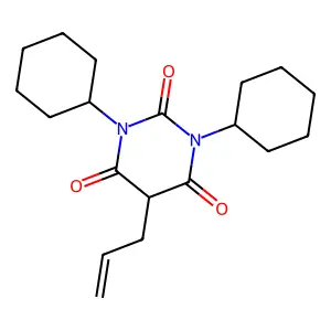 5-烯丙基-1,3-二环己基巴比妥酸 structure