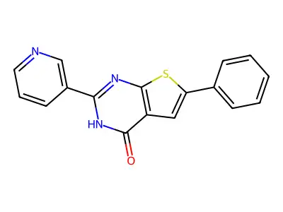 6-phenyl-2-pyridin-3-yl-3H-thieno[2,3-d]pyrimidin-4-one structure
