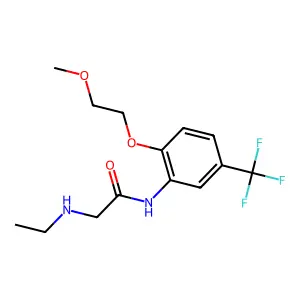 2-(ethylamino)-N-[2-(2-methoxyethoxy)-5-(trifluoromethyl)phenyl]acetamide structure