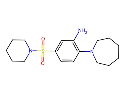 2-(Azepan-1-yl)-5-(piperidine-1-sulfonyl)aniline structure
