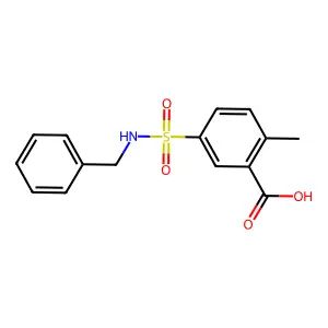 5-(Benzylsulfamoyl)-2-methylbenzoic acid structure