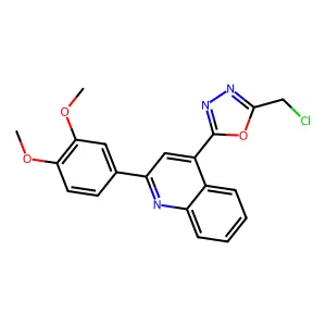 4-[5-(Chloromethyl)-1,3,4-oxadiazol-2-yl]-2-(3,4-dimethoxyphenyl)quinoline structure