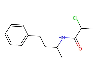 2-chloro-N-(4-phenylbutan-2-yl)propanamide structure