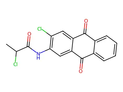 2-chloro-N-(3-chloro-9,10-dioxo-9,10-dihydroanthracen-2-yl)propanamide structure