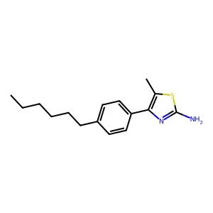 4-(4-Hexylphenyl)-5-methyl-1,3-thiazol-2-amine structure