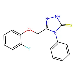 5-(2-fluorophenoxymethyl)-4-phenyl-4H-1,2,4-triazole-3-thiol structure
