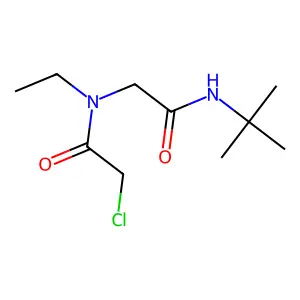 N-tert-butyl-2-(2-chloro-N-ethylacetamido)acetamide structure