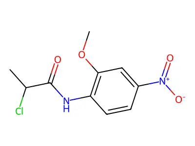 2-chloro-N-(2-methoxy-4-nitrophenyl)propanamide structure
