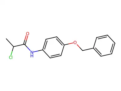 N-[4-(benzyloxy)phenyl]-2-chloropropanamide structure