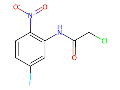 2-chloro-N-(5-fluoro-2-nitrophenyl)acetamide structure