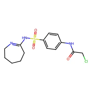 N-{4-[(azepan-2-ylidene)sulfamoyl]phenyl}-2-chloroacetamide structure