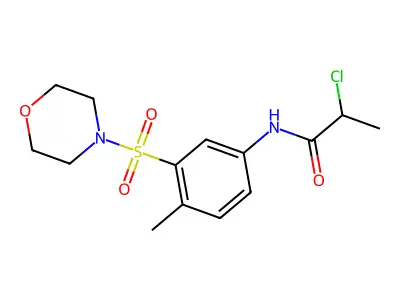 2-chloro-N-(4-methyl-3-(morpholine-4-sulfonyl)phenyl)propanamide structure