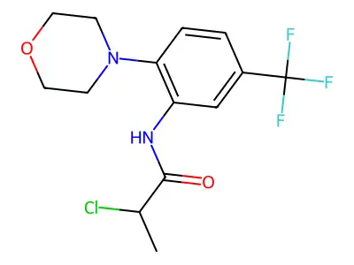 2-chloro-N-[2-morpholin-4-yl-5-(trifluoromethyl)phenyl]propanamide structure