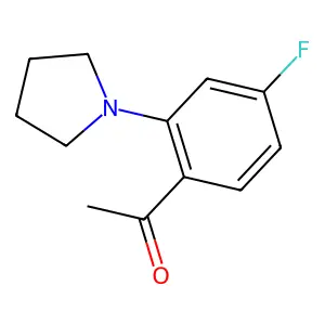 1-(4-Fluoro-2-pyrrolidin-1-ylphenyl)ethanone structure