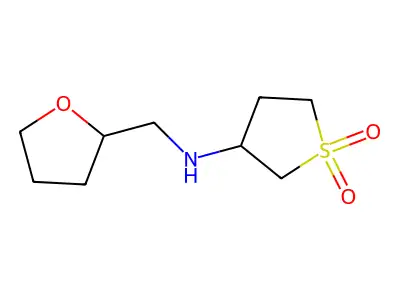 1,1-dioxo-N-(2-oxolanylmethyl)-3-thiolanamine structure