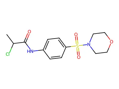 2-chloro-N-(4-(morpholine-4-sulfonyl)phenyl)propanamide structure