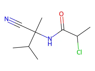 2-chloro-N-(1-cyano-1,2-dimethylpropyl)propanamide structure