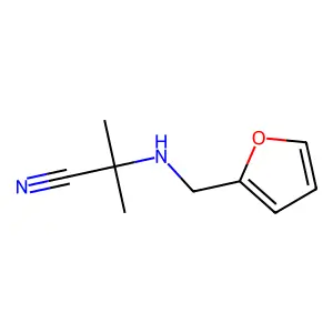 2-[(Furan-2-ylmethyl)amino]-2-methylpropanenitrile structure