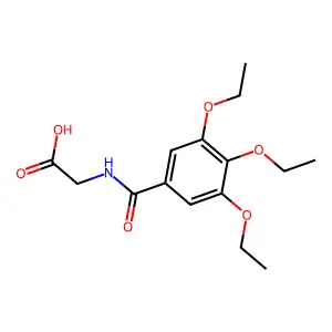 2-[(3,4,5-Triethoxyphenyl)formamido]acetic acid structure