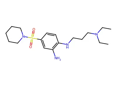 N1-[3-(diethylamino)propyl]-4-(piperidine-1-sulfonyl)benzene-1,2-diamine structure