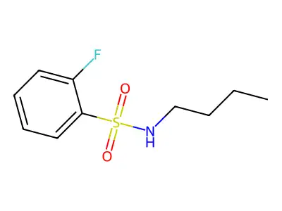 N-butyl-2-fluorobenzene-1-sulfonamide structure