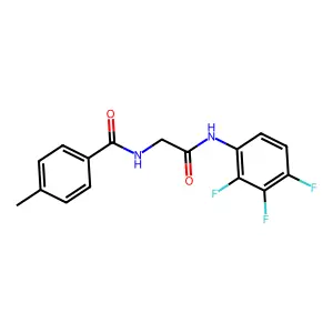 4-methyl-N-[2-oxo-2-(2,3,4-trifluoroanilino)ethyl]benzamide structure