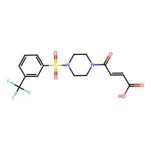 4-Oxo-4-{4-[3-(trifluoromethyl)benzenesulfonyl]piperazin-1-yl}but-2-enoic acid structure