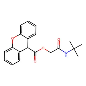 [2-(tert-butylamino)-2-oxoethyl] 9H-xanthene-9-carboxylate structure