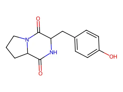 Cyclo(Tyr-Pro) structure