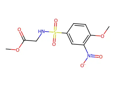 Methyl 2-(4-methoxy-3-nitrobenzenesulfonamido)acetate structure