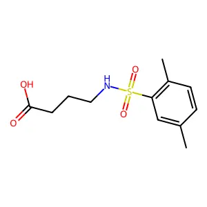 4-(2,5-Dimethylbenzenesulfonamido)butanoic acid structure