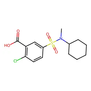 2-Chloro-5-[cyclohexyl(methyl)sulfamoyl]benzoic acid structure