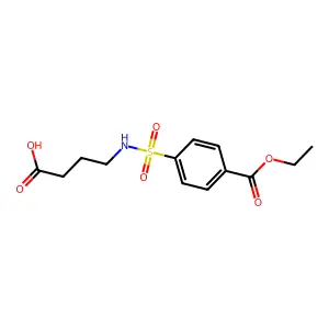 4-[4-(Ethoxycarbonyl)benzenesulfonamido]butanoic acid structure