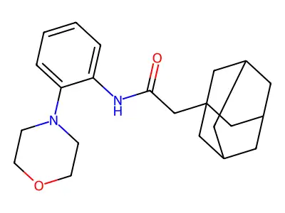 2-(1-adamantyl)-N-(2-morpholin-4-ylphenyl)acetamide structure
