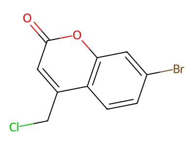 7-bromo-4-(chloromethyl)-2H-chromen-2-one structure