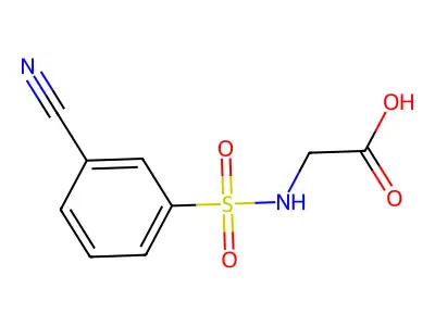 2-(3-Cyanobenzenesulfonamido)acetic acid structure