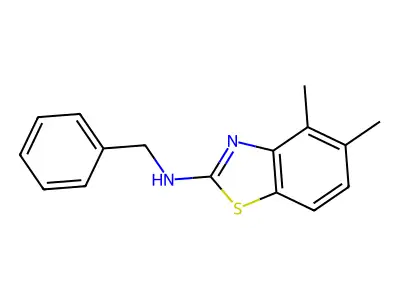 N-benzyl-4,5-dimethyl-1,3-benzothiazol-2-amine structure