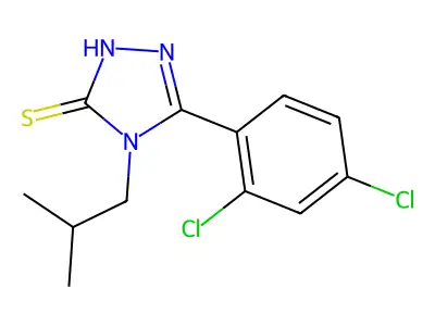 5-(2,4-dichlorophenyl)-4-(2-methylpropyl)-4H-1,2,4-triazole-3-thiol structure