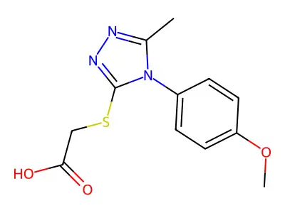 2-{[4-(4-methoxyphenyl)-5-methyl-4H-1,2,4-triazol-3-yl]sulfanyl}acetic acid structure