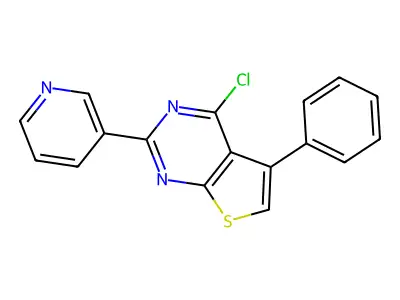 3-(4-Chloro-5-phenylthieno(2,3-d)pyrimidin-2-yl)pyridine structure